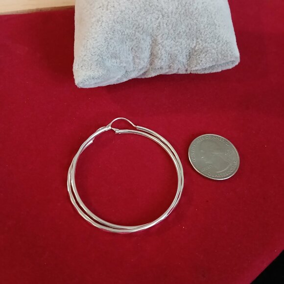 Hoop Earrings Bracelet Sterling Silver 925 - Picture 5 of 5